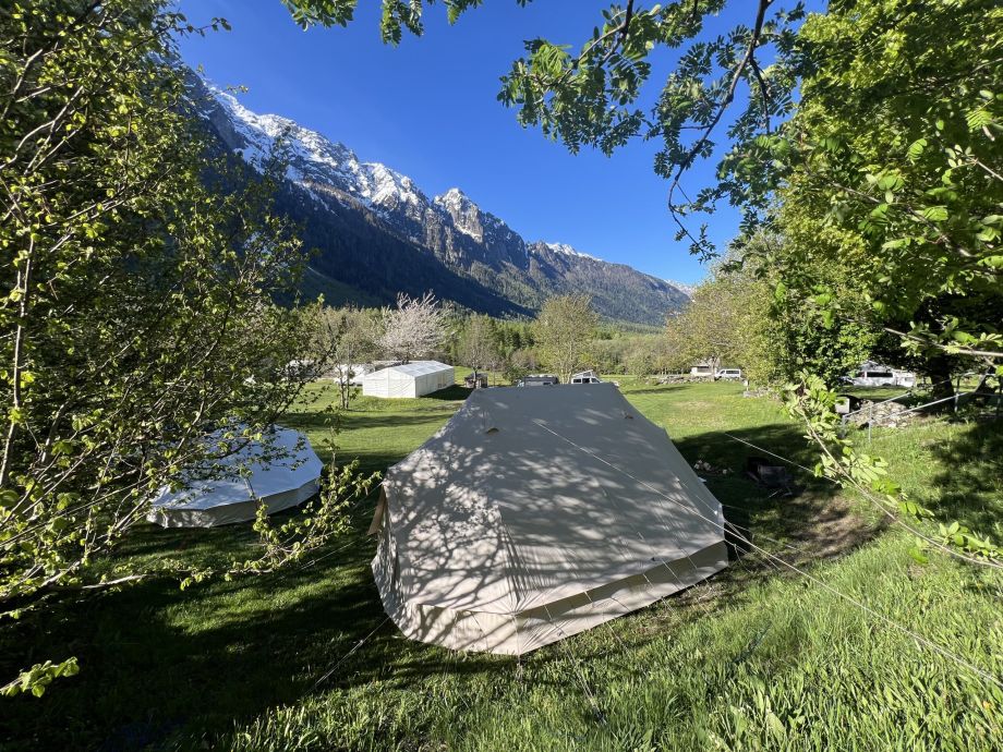 Zelt auf dem Camping Mulina